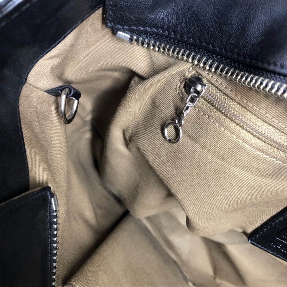 Coach Leather East West Gallery Tote Black  F13098 - Picture 11 of 13